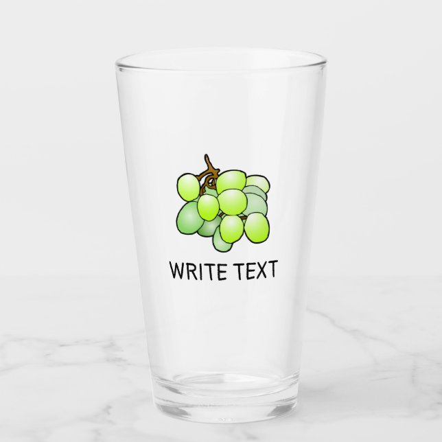 Vasos de vidrio de uvas (Anverso)