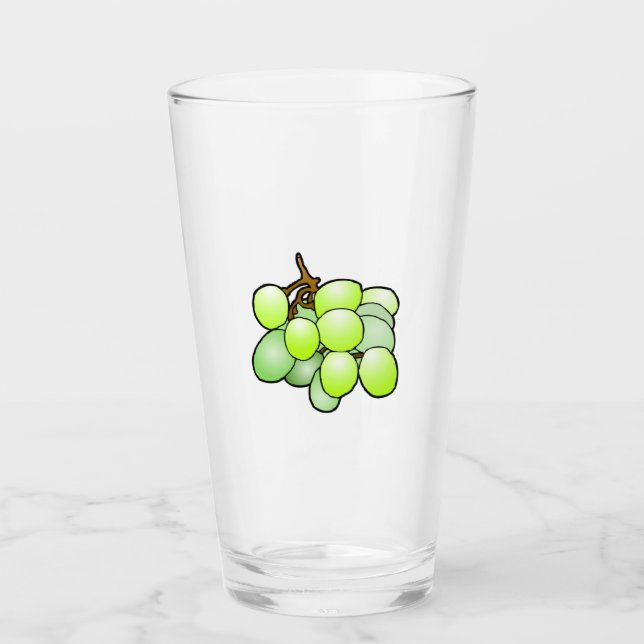 Vasos de vidrio de uvas (Anverso)