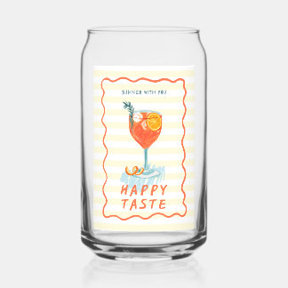 Vasos de Vidrio Impresos con Vibraciones de Verano
