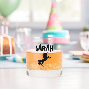 VASOS DE WHISKEY PERSONALIZADOS UNICORNIO VIDRIO