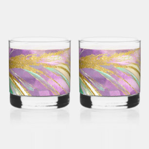 Vasos de Whisky Elegantes con Diseño Metálico