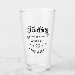 Vasos del vidrio del regalo del profesor