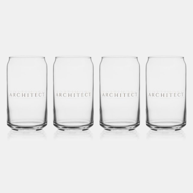 Vasos para bebidas ARCHITECT de 16 oz (4) / Sepia (Anverso)