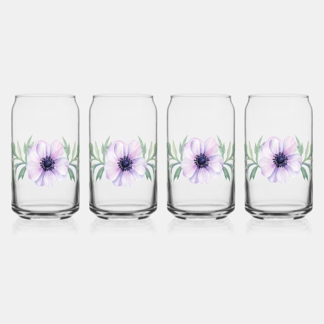 Vasos para bebidas "Poppies Morados" (Anverso)