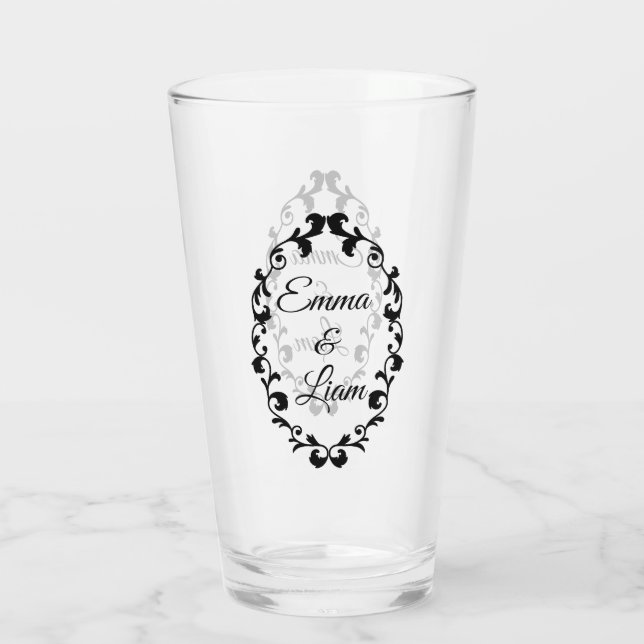 Vasos y copas rústicas mexicanas para bodas (Reverso)
