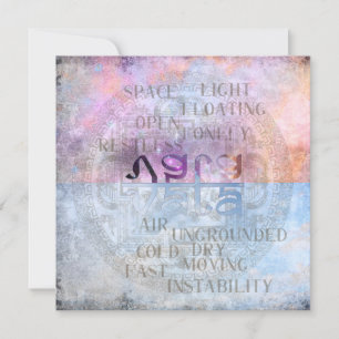 VATA DOSHA - Tarjeta de felicitación