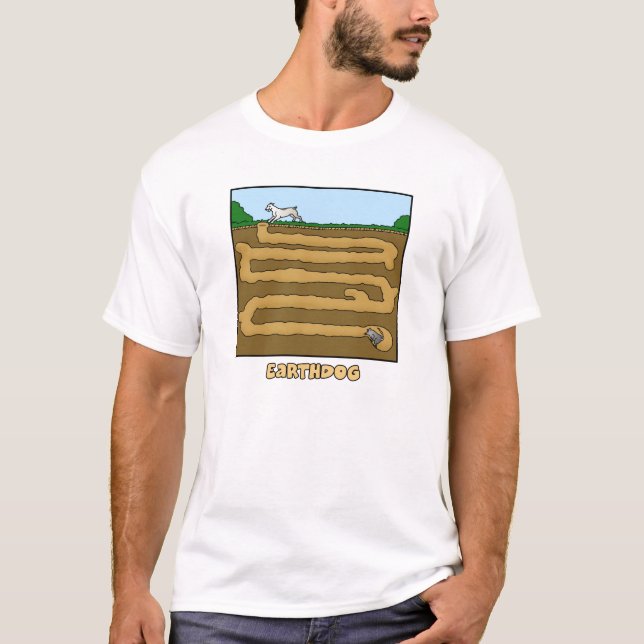 Vaya a moler la camiseta de Earthdog del dibujo (Anverso)