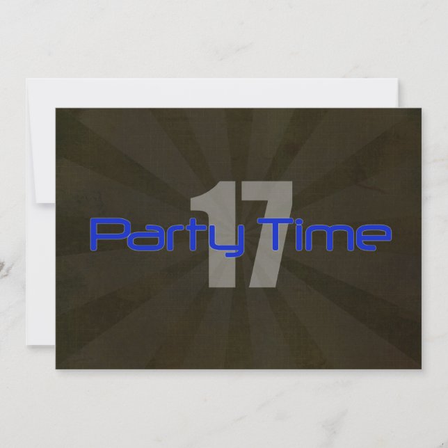 Vaya de fiesta invitación del cumpleaños del (Anverso)