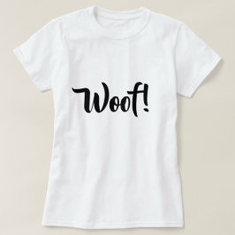 ¡Vaya! Texto corto camiseta de mujeres blancas y n