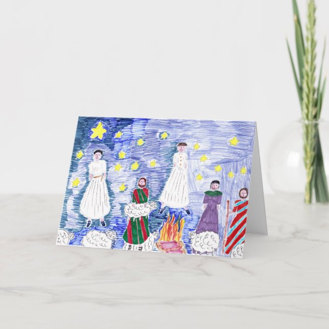 Vayamos a la tarjeta de Navidad de Belén (Anverso)