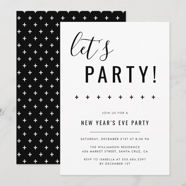 ¡Vayamos de fiesta! Invitaciones del fiesta de (Anverso / Reverso)