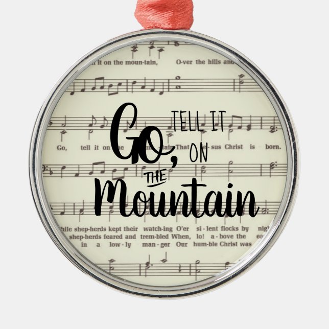 Ve a contarlo en el ornamento Metalizado de la mon (Frente)