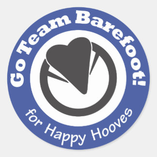 ¡Ve al equipo descalzo! Pegatina