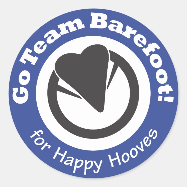 ¡Ve al equipo descalzo! Pegatina (Anverso)