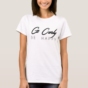 Ve Curly, Sé Camiseta De Cuello De Tripulación Fel