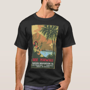 Vea la camiseta de manga corta oscura de los