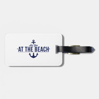 Véale en la etiqueta del equipaje de la playa