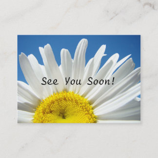 ¡Véale pronto! El recordatorio carda las tarjetas