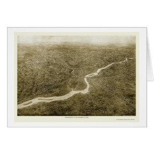 Vecindad de Philadelphia, mapa panorámico del PA -