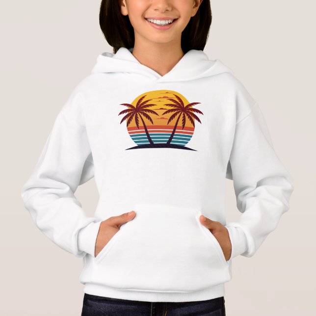 Vector atardecer con palmeras (Anverso)