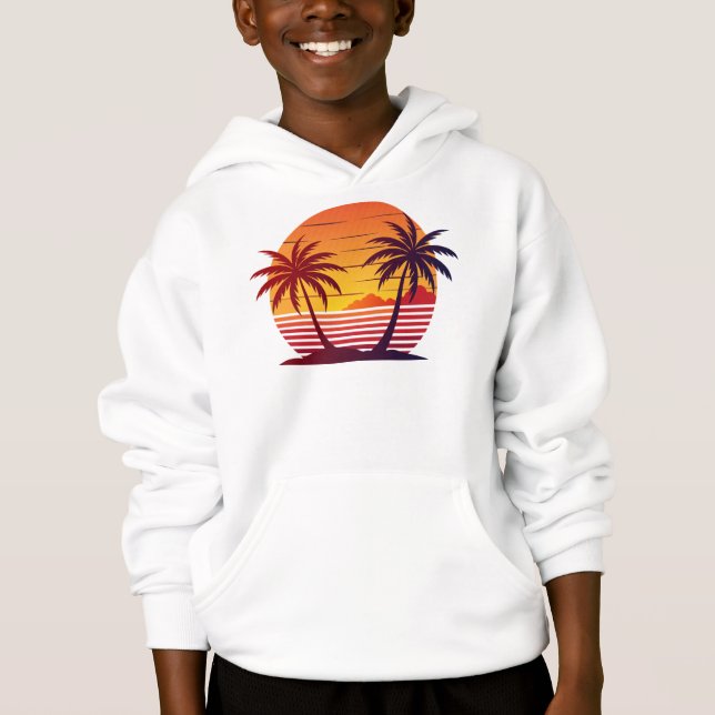 Vector Atardecer Con Palmeras  (Anverso)