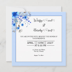 Vector boda De Tarjeta De Invitación De Boda Flora