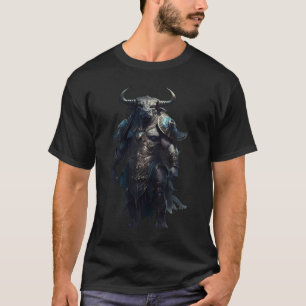 "Vector Bull: Logotipo negro y dorado" Camiseta im