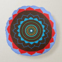 Vector de arte Mandala, cojín redondo