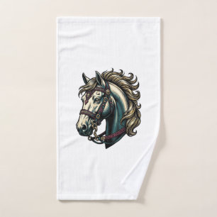 Vector de cabeza de caballo de grabado vintage