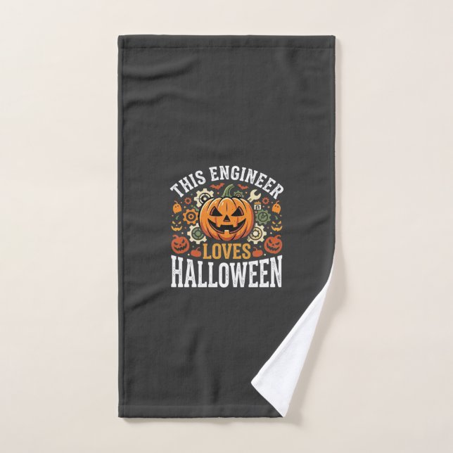 Vector de calabaza de ingeniero de Halloween (Toalla de mano)