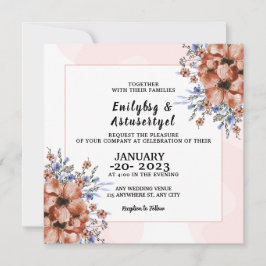 Vector de diseño de tarjeta de invitación de bodas