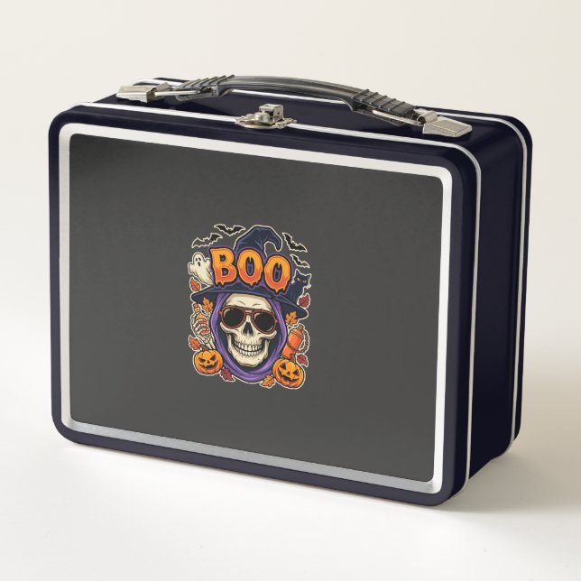 Vector de gafas de sol de cráneo de Halloween Boo (Anverso)