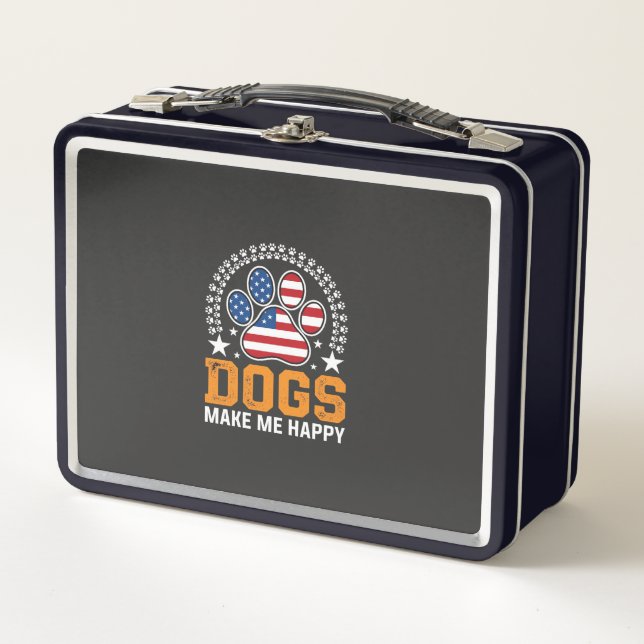 Vector de huella de pata de perros patrióticos (Anverso)