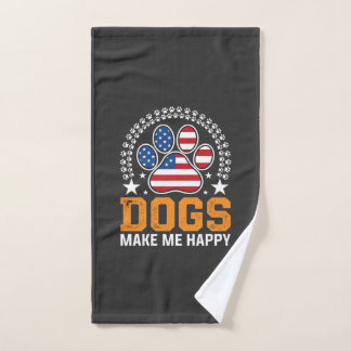 Vector de huella de pata de perros patrióticos