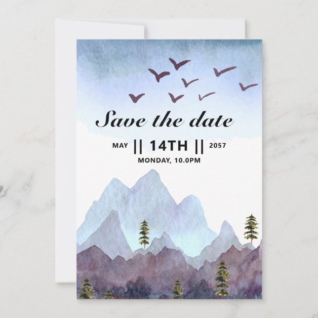 Vector de la tarjeta de invitación a la boda del s (Reverso)