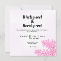 Vector De La Tarjeta De Invitación A La Boda Flora