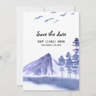 Vector de tarjetas de invitación al aire libre de 