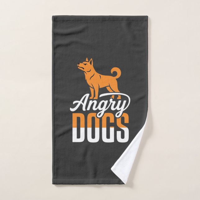 Vector Mascota Perros Enojados (Toalla de mano)