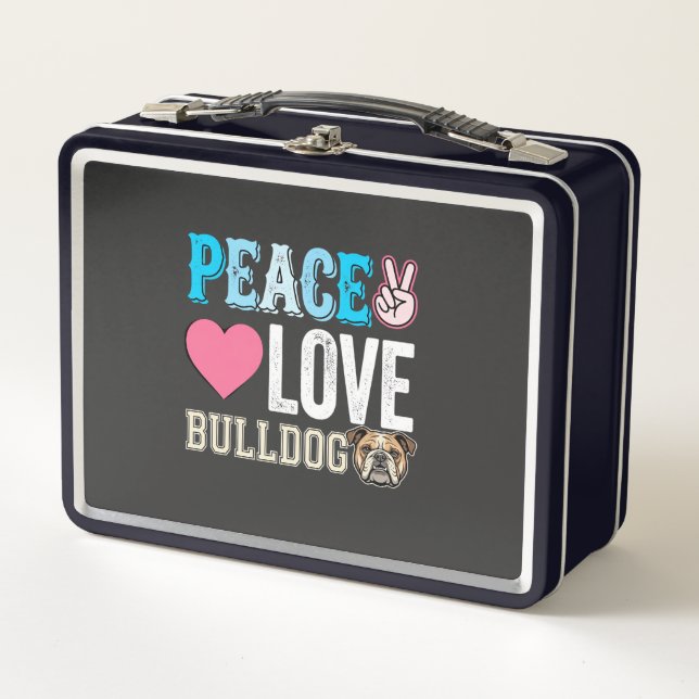 Vector Perro Bulldog Paz Amor (Anverso)