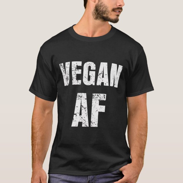 Vegan Af Gracioso Diciendo Hombres Sudaderas Hoodi (Anverso)