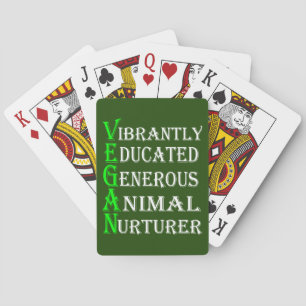 Vegan Cartas De Juego Para Los Amantes De Los Anim