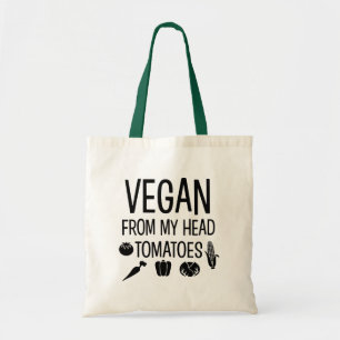 Vegan de mi cabeza Tomates bolsa graciosa
