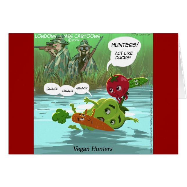 Vegan Hunters Funny (Anverso (Horizontal))