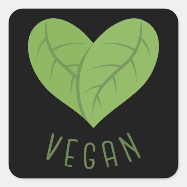 VEGAN LOVE Pegatina (Anverso)