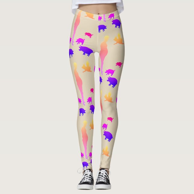 Vegan Mind Personalizado Leggings (Anverso)