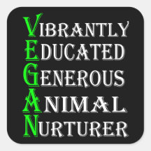 Vegan Pegatina Para Amantes De Los Animales, Vegan