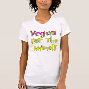 Vegan por la camiseta de los animales, tee de los 