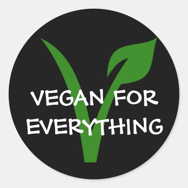 Vegan por todo pegatina (Anverso)