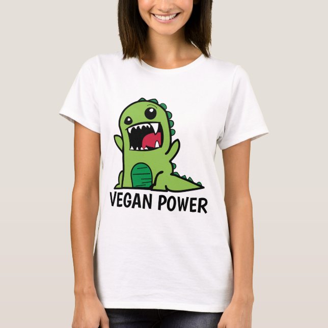 VEGAN POWER Camisetas divertidas (Anverso)