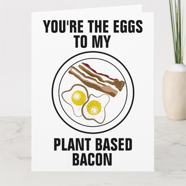 VEGAN ROMÁNTICO VEGETARIANO TE AMO LAS TARJETAS (Anverso)